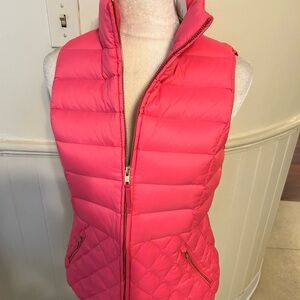 New With Tags Talbots Pink Quilted Down Puffer Vest Size XSmall